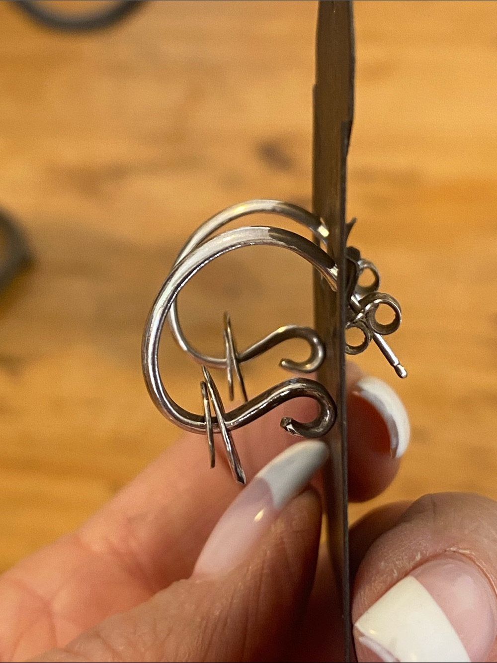Silpada Sterling Silver Linked Hoop Earrings - Picture 3 of 7